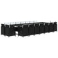 19-Delige Tuinset Met Kussens Poly Rattan Zwart