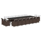 19-Delige Tuinset Met Kussens Poly Rattan Bruin