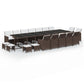19-Delige Tuinset Met Kussens Poly Rattan Bruin