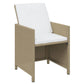 19-Delige Tuinset Met Kussens Poly Rattan Beige