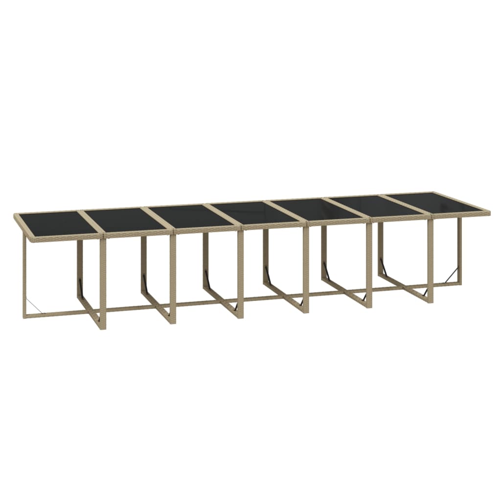 19-Delige Tuinset Met Kussens Poly Rattan Beige