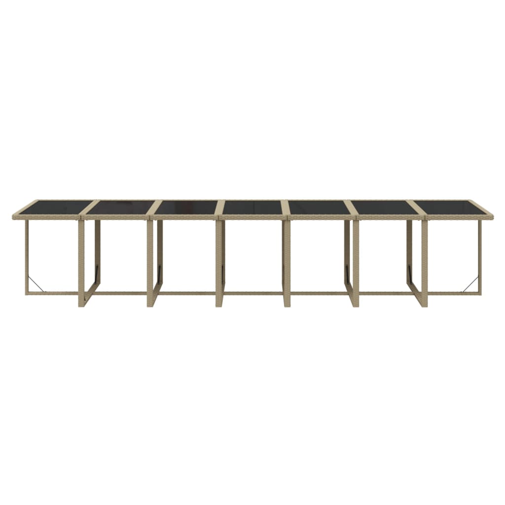 19-Delige Tuinset Met Kussens Poly Rattan Beige