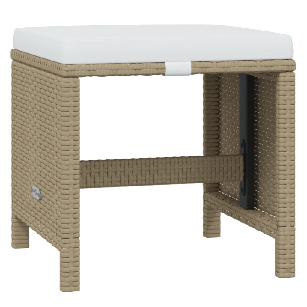 19-Delige Tuinset Met Kussens Poly Rattan Beige