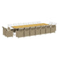 19-Delige Tuinset Met Kussens Poly Rattan Beige