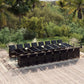 17-Delige Tuinset Met Kussens Poly Rattan Zwart