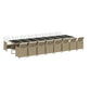 17-Delige Tuinset Met Kussens Poly Rattan Beige