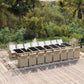 17-Delige Tuinset Met Kussens Poly Rattan Beige