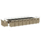 21-Delige Tuinset Met Kussens Poly Rattan Beige