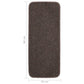 Trapmatten 15 St Anti-Slip Rechthoekig 60X25 Cm Bruin
