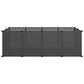 Dierenhok Klein 144X74X46,5 Cm Polypropeen En Staal Zwart