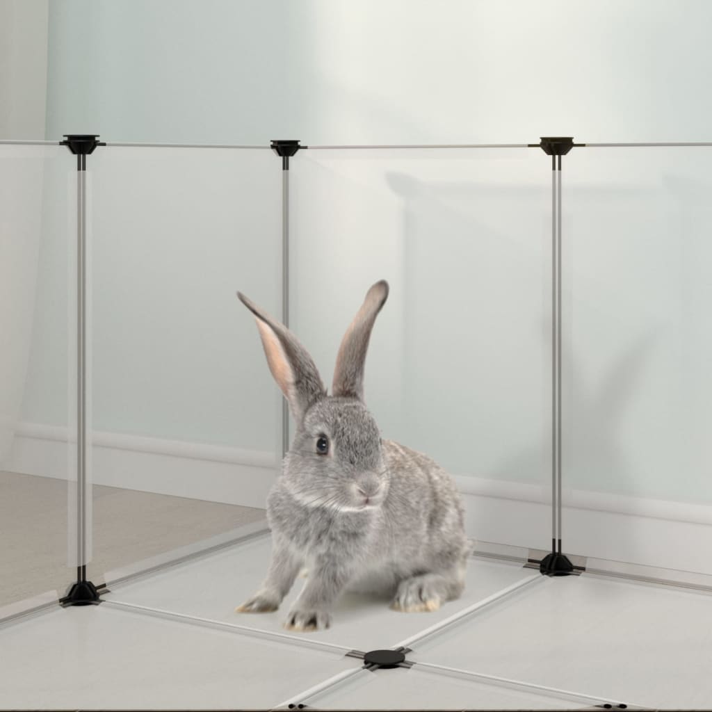 Dierenhok Klein 144X74X46,5 Cm Polypropeen En Staal Transparant