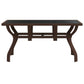 Tuintafel 140X70X70 Cm Staal En Glas Bruin En Zwart