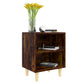 Nachtkastjes 2 St Met Houten Poten 40X30X50 Cm Gerookt Eiken