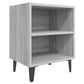 Nachtkastje Met Metalen Poten 40X30X50 Cm Grijs Sonoma Eiken