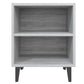 Nachtkastje Met Metalen Poten 40X30X50 Cm Grijs Sonoma Eiken