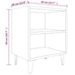 Nachtkastje Met Metalen Poten 40X30X50 Cm Grijs Sonoma Eiken