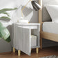 Nachtkastje Met Houten Poten 40X30X50 Cm Grijs Sonoma Eiken