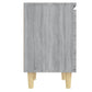 Nachtkastje Met Houten Poten 40X30X50 Cm Grijs Sonoma Eiken