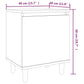 Nachtkastjes 2 St Met Houten Poten 40X30X50 Cm Bruineikenkleur