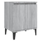 Nachtkastje Met Metalen Poten 40X30X50 Cm Grijs Sonoma Eiken