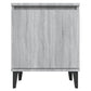 Nachtkastje Met Metalen Poten 40X30X50 Cm Grijs Sonoma Eiken