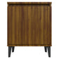 Nachtkastjes 2 St Met Metalen Poten 40X30X50 Cm Bruineikenkleur