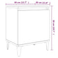 Nachtkastjes 2 St Met Metalen Poten 40X30X50 Cm Bruineikenkleur