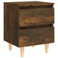 Nachtkastjes 2 St Met Houten Poten 40X35X50 Cm Gerookt Eiken