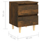 Nachtkastjes 2 St Met Houten Poten 40X35X50 Cm Gerookt Eiken