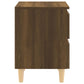 Nachtkastje Met Houten Poten 40X35X50 Cm Bruineikenkleurig