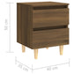 Nachtkastje Met Houten Poten 40X35X50 Cm Bruineikenkleurig