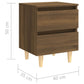 Nachtkastjes 2 St Met Houten Poten 40X35X50 Cm Bruineikenkleur