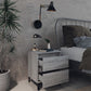 Nachtkastje Met Metalen Poten 40X35X50 Cm Grijs Sonoma Eiken