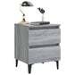 Nachtkastje Met Metalen Poten 40X35X50 Cm Grijs Sonoma Eiken