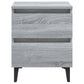Nachtkastje Met Metalen Poten 40X35X50 Cm Grijs Sonoma Eiken