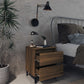 Nachtkastjes 2 St Met Metalen Poten 40X35X50 Cm Bruineikenkleur