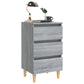 Nachtkastjes 2 St Met Houten Poten 40X35X69 Cm Grijs Sonoma