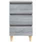 Nachtkastjes 2 St Met Houten Poten 40X35X69 Cm Grijs Sonoma