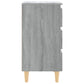 Nachtkastjes 2 St Met Houten Poten 40X35X69 Cm Grijs Sonoma
