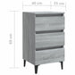 Nachtkastjes 2 St Met Metalen Poten 40X35X69 Cm Grijs Sonoma