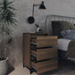 Nachtkastjes 2 St Met Metalen Poten 40X35X69 Cm Bruineikenkleur