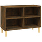 Tv-Meubel Met Houten Poten 69,5X30X50 Cm Gerookt Eikenkleurig