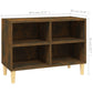 Tv-Meubel Met Houten Poten 69,5X30X50 Cm Gerookt Eikenkleurig