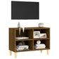 Tv-Meubel Met Houten Poten 69,5X30X50 Cm Bruineikenkleurig
