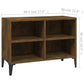 Tv-Meubel Met Metalen Poten 69,5X30X50 Cm Gerookt Eikenkleurig