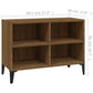Tv-Meubel Met Metalen Poten 69,5X30X50 Cm Bruineikenkleurig