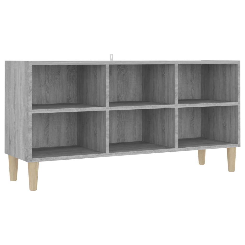 Tv-Meubel Met Houten Poten 103,5X30X50 Cm Grijs Sonoma Eiken
