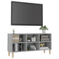 Tv-Meubel Met Houten Poten 103,5X30X50 Cm Grijs Sonoma Eiken