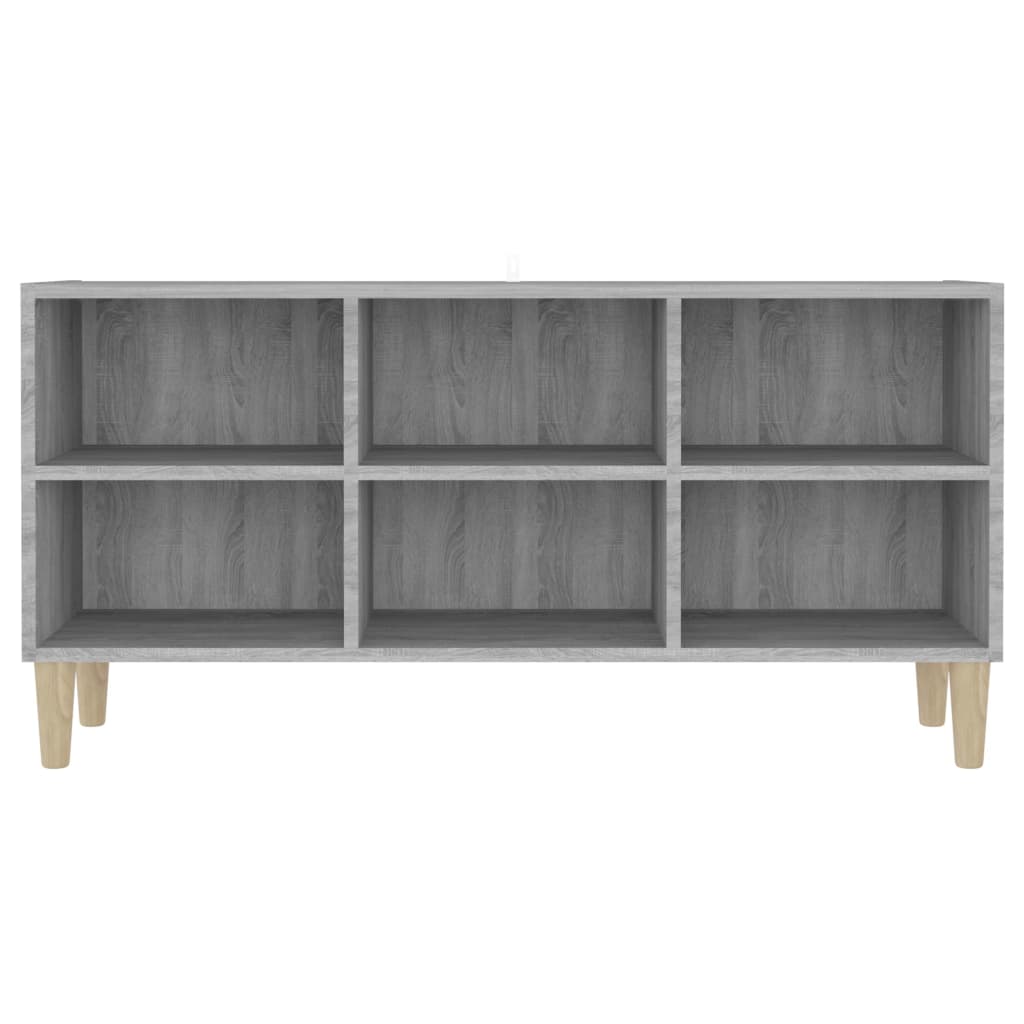 Tv-Meubel Met Houten Poten 103,5X30X50 Cm Grijs Sonoma Eiken