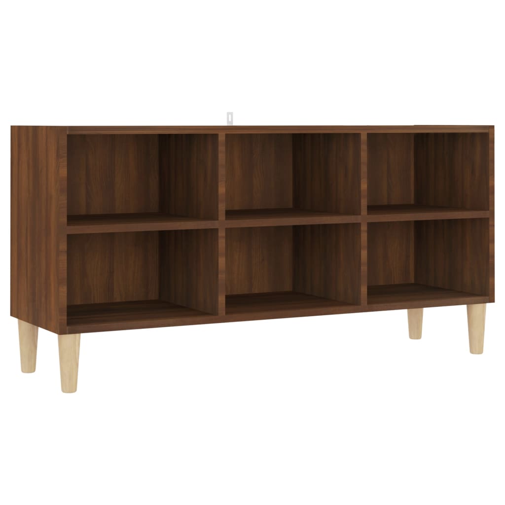 Tv-Meubel Met Houten Poten 103,5X30X50 Cm Bruineikenkleurig